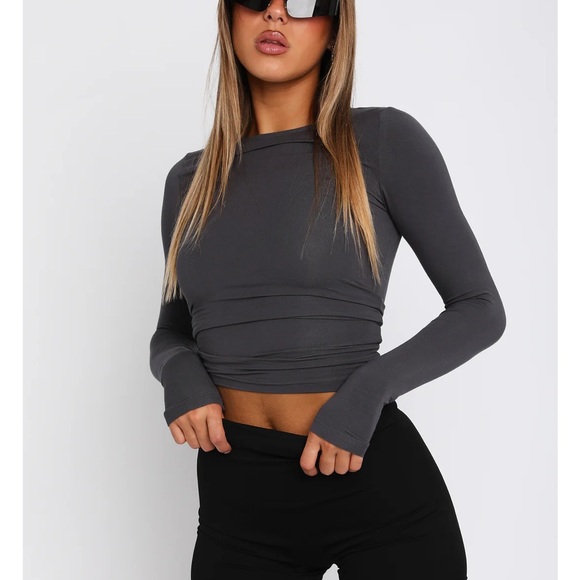 White fox charcoal long sleeve - Picture 3 of 4